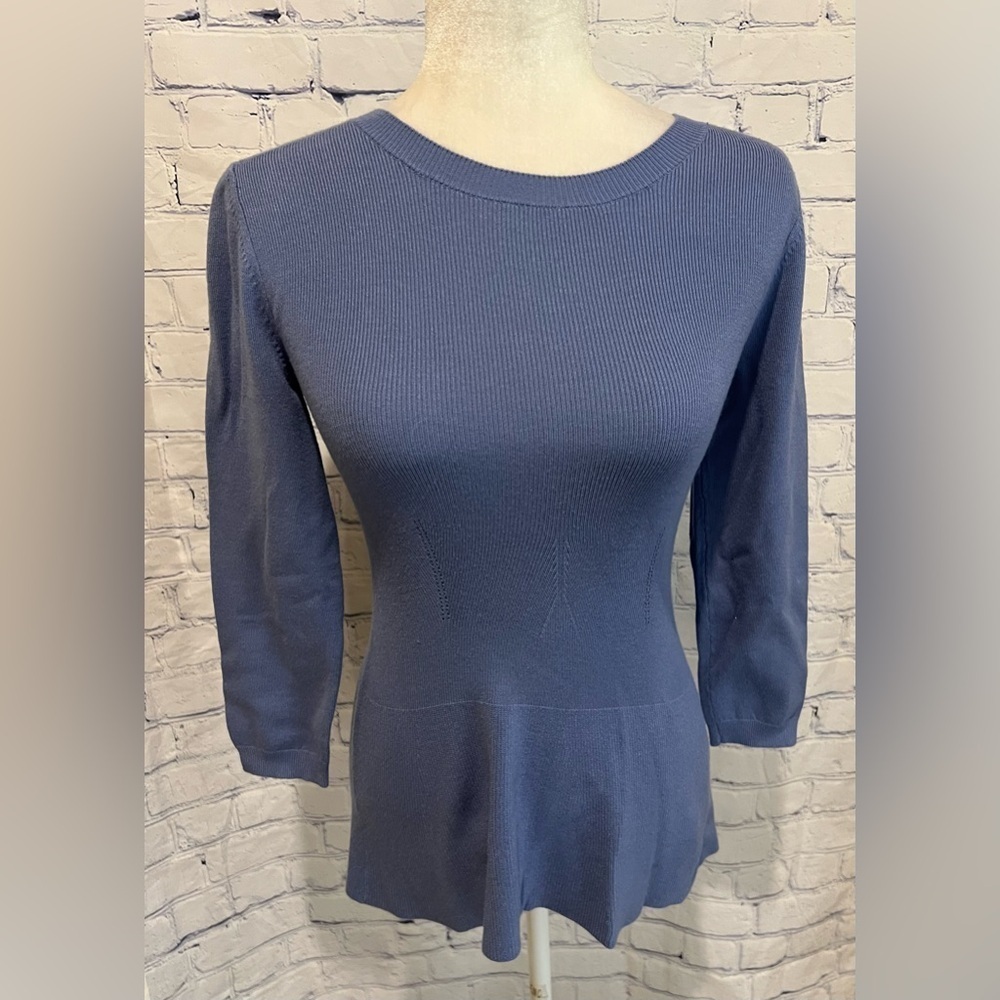 NWT The Limited Peplum Periwinkle Sweater Size X- Small Retails $60
